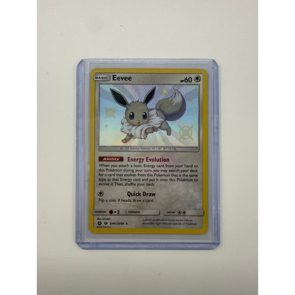 Eevee SV41/SV94 Shiny Holo Rare – Hidden Fates Shiny Vault 2019 Pokémon NM-M - Picture 1 of 7
